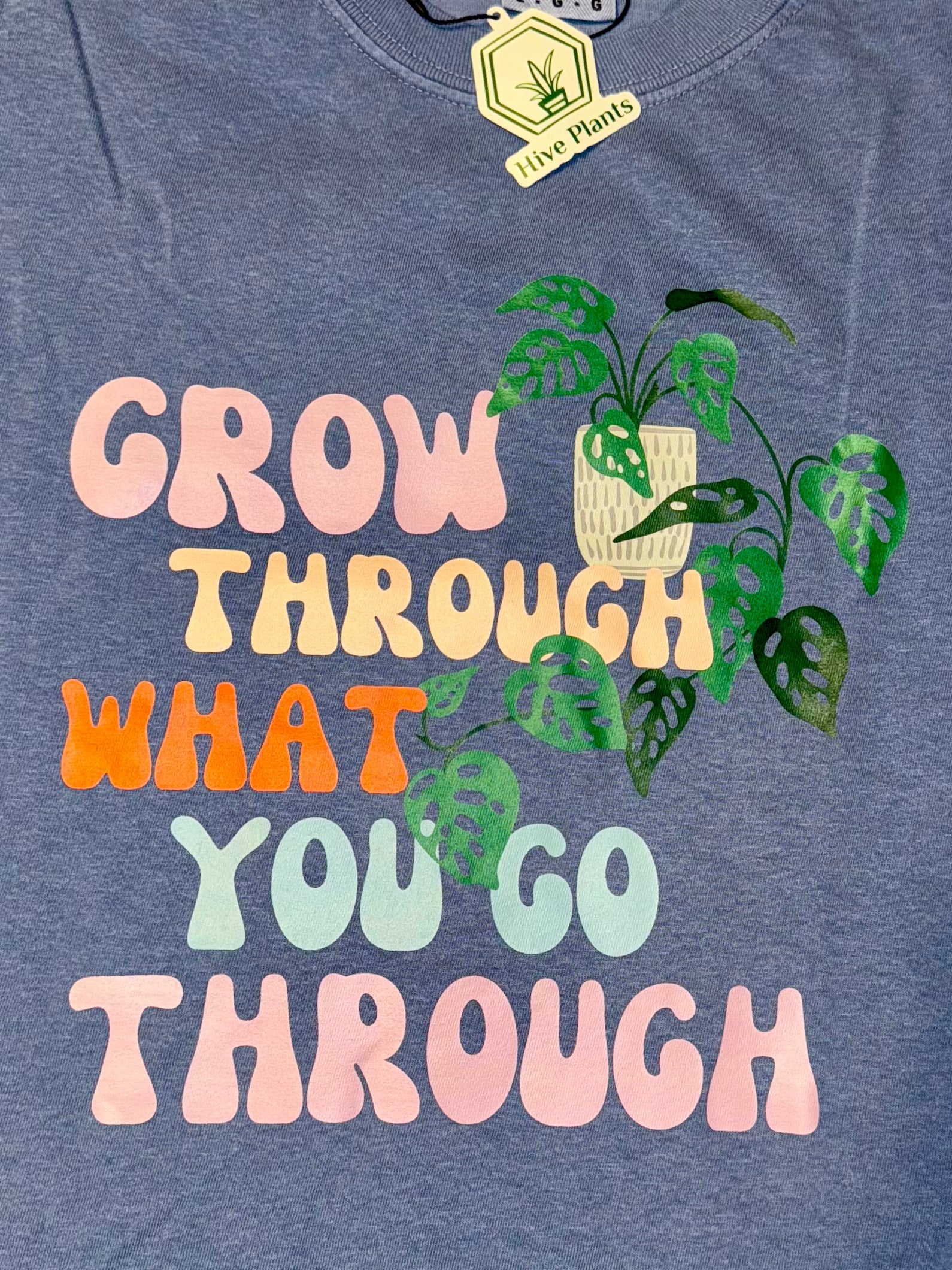 Grow Through What You Go Through - Comfort Colors The White Oak Collection - Hive Plants