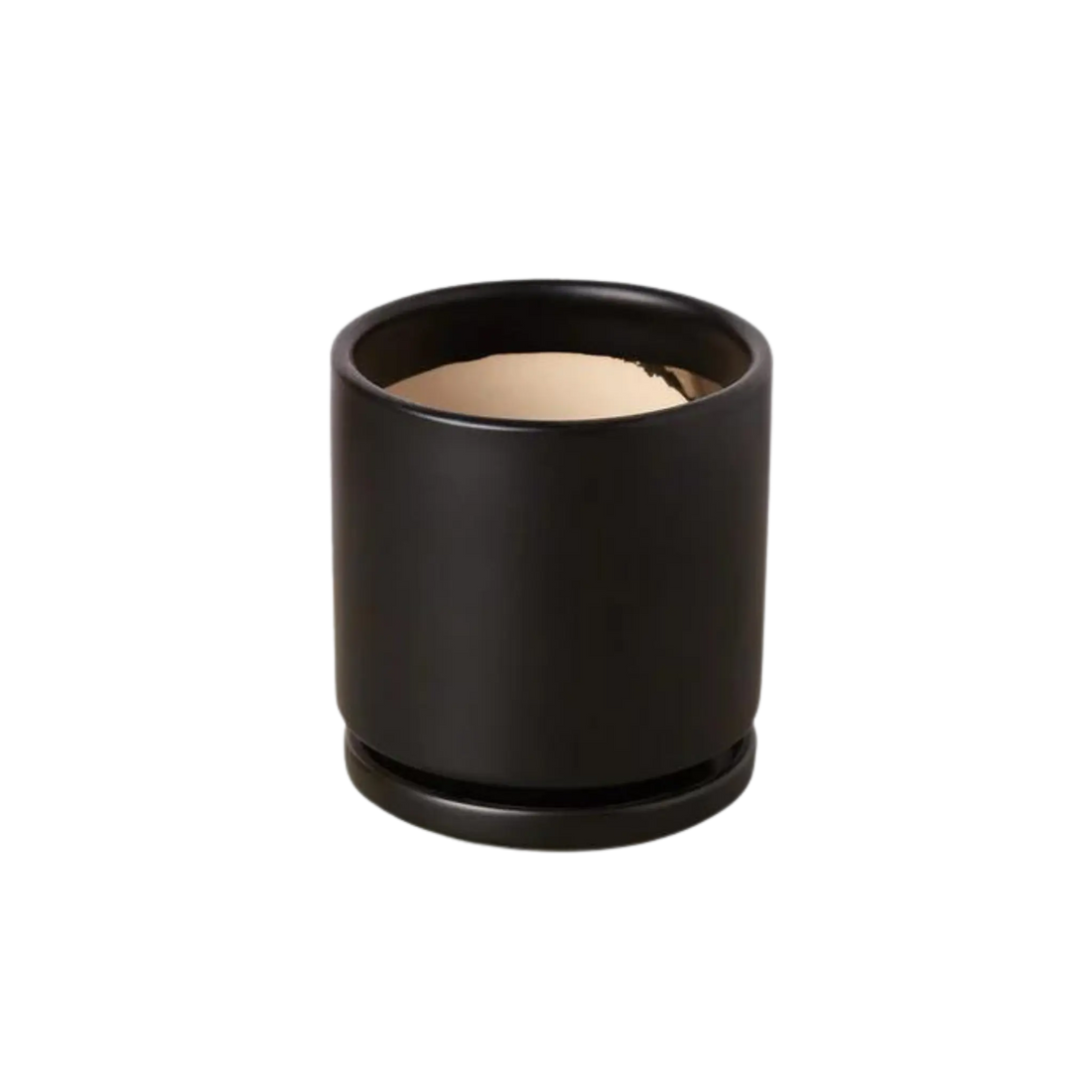 Cylinder Pot and Drip Tray - 4 Inches - Hive Plants - Pots & Planters