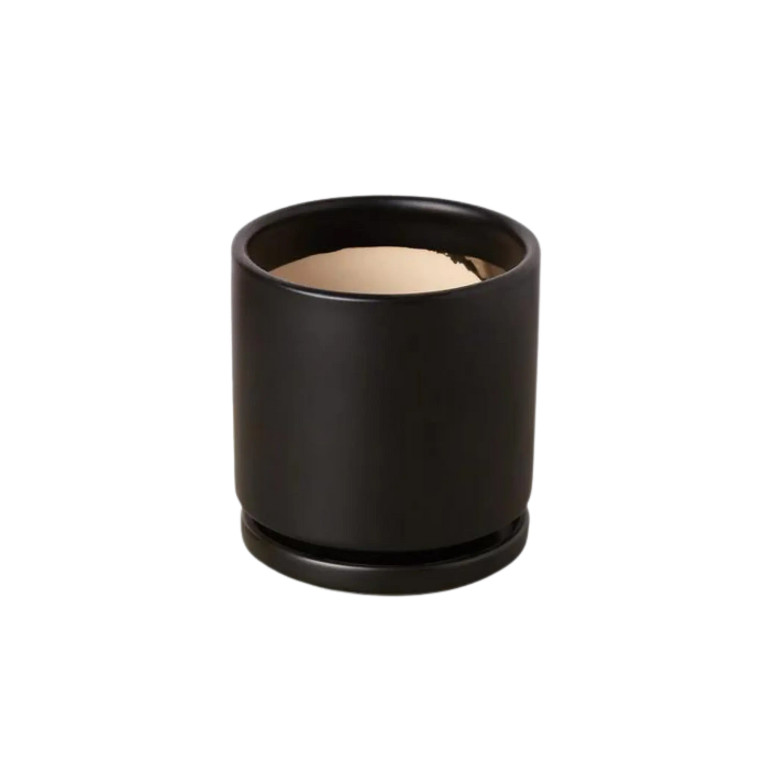 Cylinder Pot and Drip Tray - 4 Inches - Hive Plants - Pots & Planters