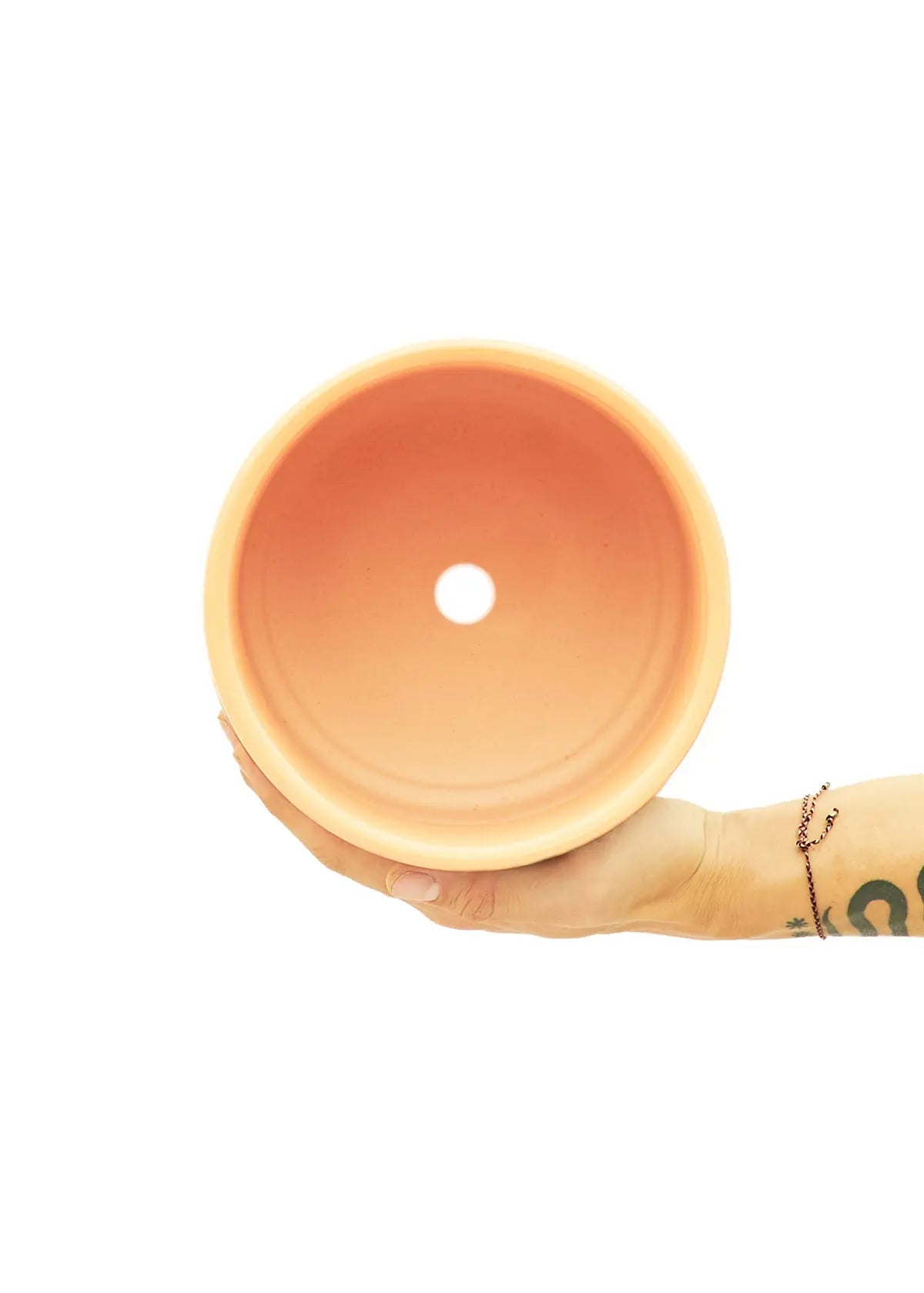 Cylindrical Ceramic Planter, Peach 7" Wide - Hive Plants -