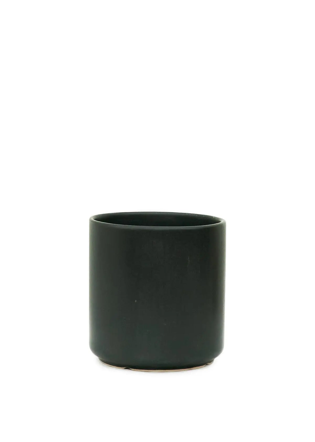 Cylindrical Ceramic Planter, Black 5" Wide - Hive Plants -