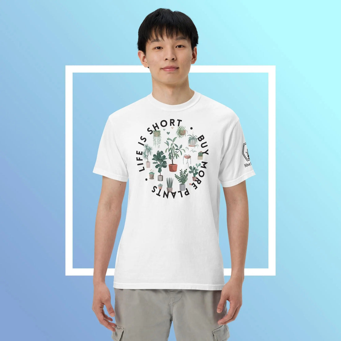 Life Is Short - Buy More Plants Comfort Colors T-Shirt - Hive Plants -
