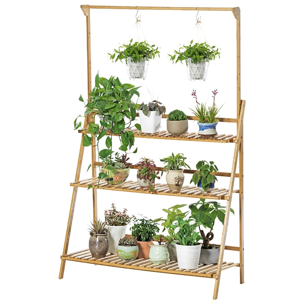 3-Tier Hanging Plant Stand - White Oak Home Goods - Plant Stand