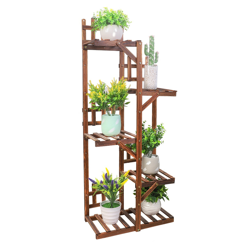 5 Tier Indoor Plant Stand - White Oak Home Goods - Plant Stand