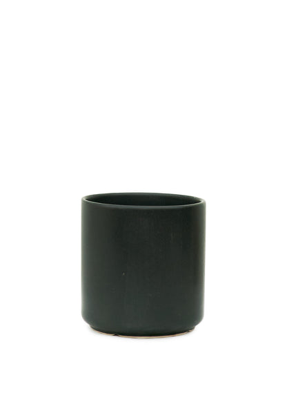 Cylindrical Ceramic Planter, Black 5&quot; Wide - Plantboy - 