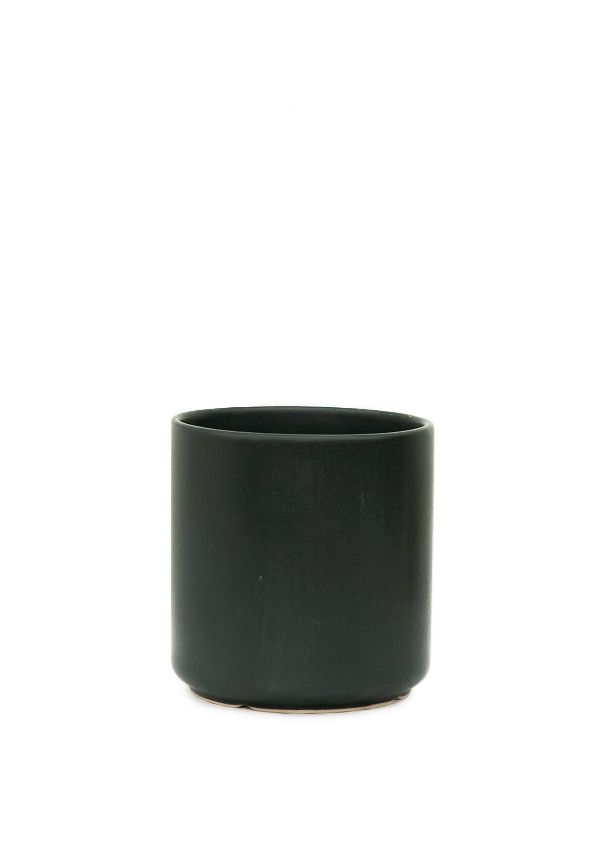 Cylindrical Ceramic Planter, Black 7&quot; Wide - Hive Plants - 